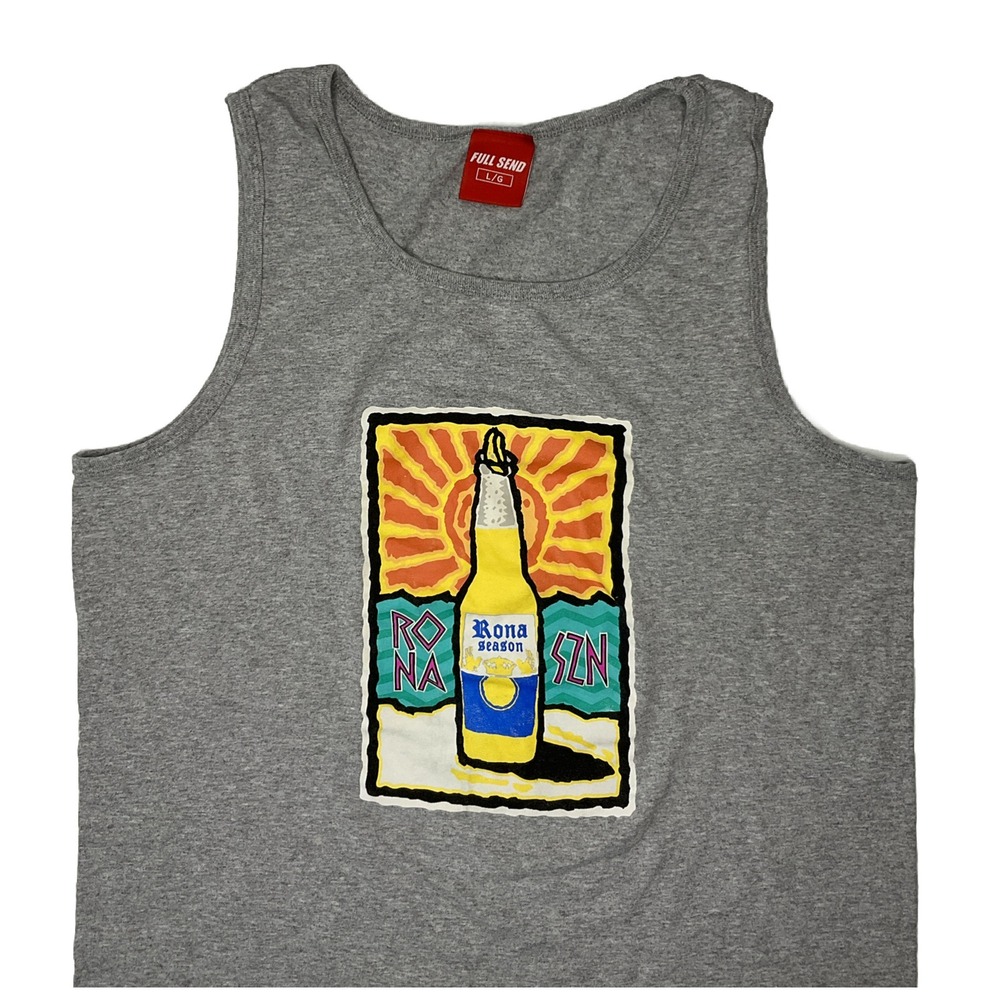 Full Send Nelk Boys Rona Season Tank Top Mens L Graphic Parody Muscle Shirt